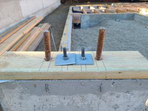 Wrong- The Anchor bolt washers overlap.
