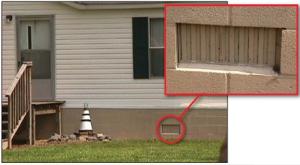 Wrong – A closable air vent should not be used as a flood vent