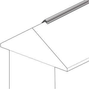 Right – A continuous ridge vent provides full ventilation to a vented attic