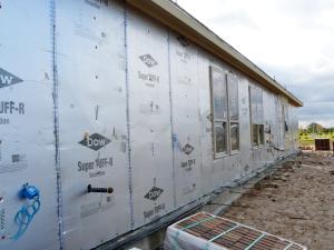 R-5 XPS rigid foam exterior sheathing provides an air seal, moisture barrier, and additional insulation value.