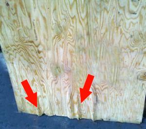 Delaminated plywood