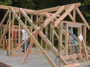Wrong - Framing a dormer using only toe nailing and end nailing is not acceptable in areas subjected to high winds, hurricanes, or earthquakes.