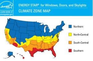 ENERGY STAR climate zone map for windows 