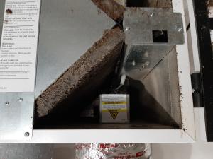 Wrong - Heat ERV energy exchange core has become completely clogged with dirt.