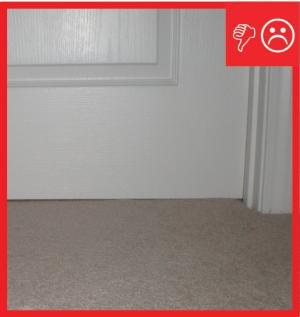 Door is not undercut therefore not contributing to pressure balancing