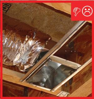 Insulation does not cover boot and is not sealed