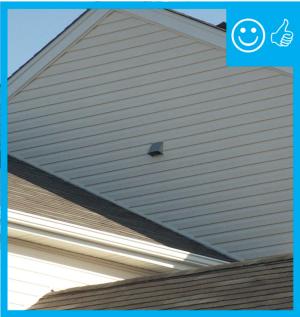 Ventilation inlet is not near any exhaust outlets/contamination sources and is at least 2 ft. above the roof deck
