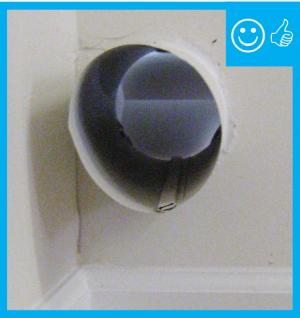 Dryer vents directly to the outdoors