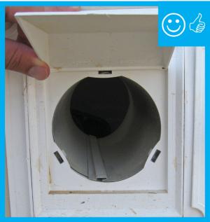 Dryer vents directly to the outdoors