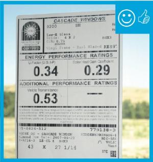 Right – Window meets ENERGY STAR requirements