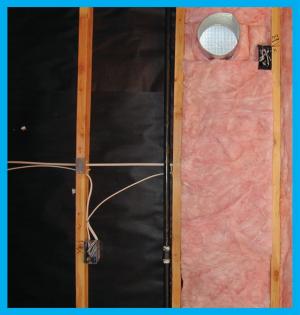 Right - Batt was properly split around wires to achieve RESNET Grade I