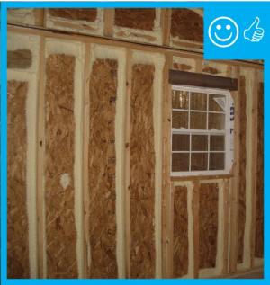 Right – Air barrier is air sealed