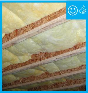 Right – Insulation is in contact with floor above