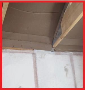 Wrong - Wind baffle installation will not allow insulation over the top plate.