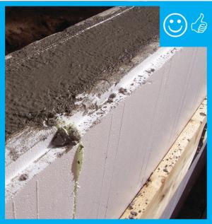 Right – ICFs are being installed to create a continuous air and thermal boundary