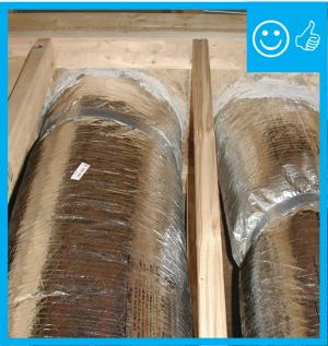 Right – Chase capped with rigid air barrier and duct work penetrations properly sealed