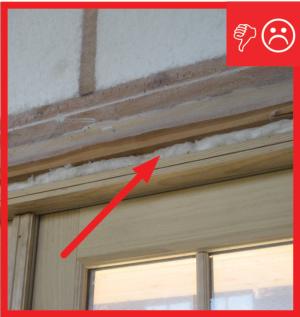 Wrong – Fibrous insulation is not an air barrier and cannot be used to air-seal openings.