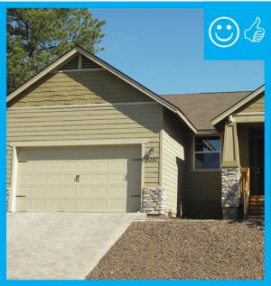 Right – Driveway is installed to slope water away from the house