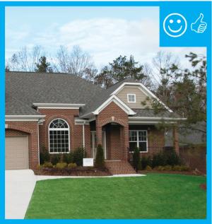 Right – The final grade slopes away from the house