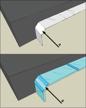 Polyethylene sheeting or rigid insulation over geotextile matting