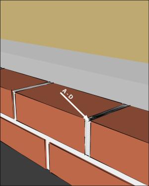 Flashing at bottom of exterior walls with weep holes included for masonry veneer and weep screed for stucco cladding systems, or equivalent drainage system