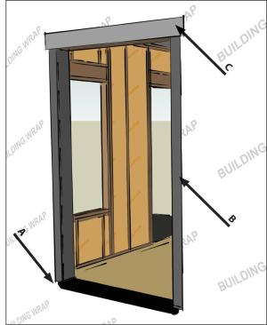 Window and door openings fully flashed