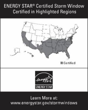 ENERGY STAR offers this label for certified low-E storm windows in warm climates