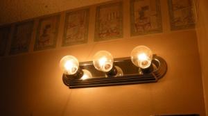 Incandescent lights such as these are a wasteful consumer of generator or battery energy, producing much more unwanted heat than light