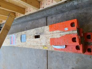 Right - Engineered portal frames are used for wall bracing to resist wind and earthquake loads. 