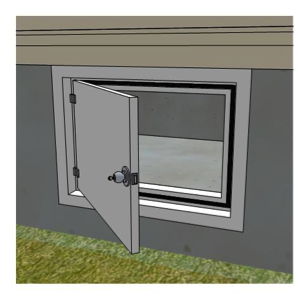 Exterior access door