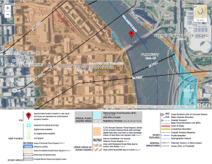 FEMA Flood Risk Map for Specific Locations – Example Portland, Oregon.