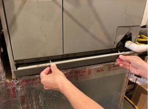 After inserting the new filter, replace the filter slot cover to minimize air leakage and heat loss.