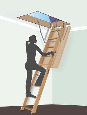 In flood-prone areas, a roof egress opening can be installed; if more than 44 inches above the floor or landing, install permanent access via a ladder, stairs, or ramp (Source: PNNL).