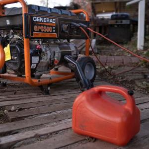 Example of a portable gasoline powered electric backup generator to be used during power outages. 