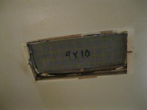 Block off registers before installing spray sealant in HVAC ducts