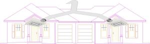 Separate exhaust fans can share a common exhaust if each exhaust fan is equipped with a back-draft damper to prevent cross contamination