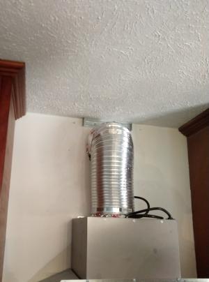 Wrong - Flex duct is prohibited for kitchen exhaust fans by the IRC.