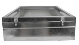 Example of an HVAC air filter slot with a latch cover door.