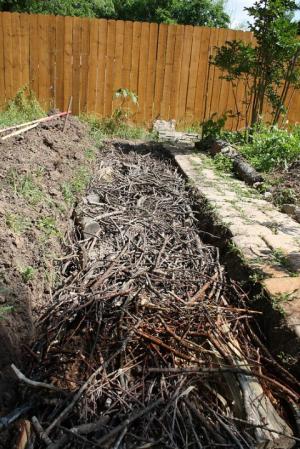 Wrong – Known as a Hugel Swale, organic matter like sticks and leaves break down into compost and fill the swale full. This limits the swale’s ability to filter rainwater. 