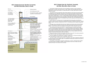 IECC Climate Zone 2A: Flat Roof, Unvented, 2x6 Wall, Monolithic Slab on Grade 