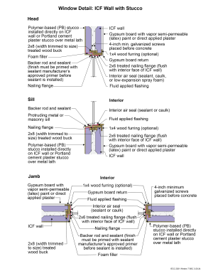 2021 IECC Window Detail: ICF Wall with Stucco