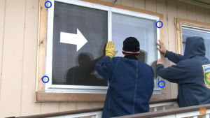 It only takes a few screws to install an exterior storm window.