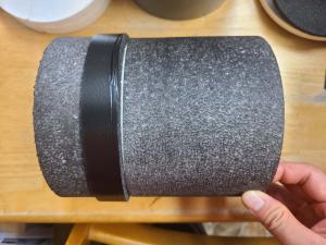 Right - Insulating sleeve for small through-the-wall HRV unit with sealing gasket; 3 of 14.