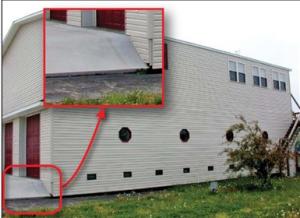 Right – Interior grade is elevated and flood vents are located slightly above interior grade