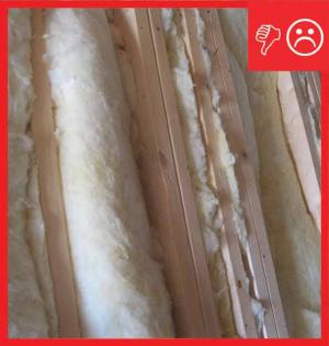 Wrong - Cavity insulation not installed properly