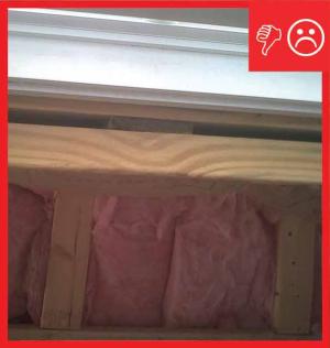 No insulation at window header