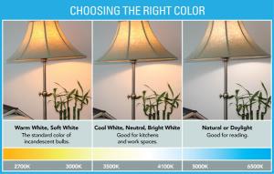 The ability to choose a light color range allows one to customize the lighting of any space