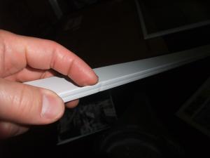 Exterior aluminum storm window showing weep channel, example 2