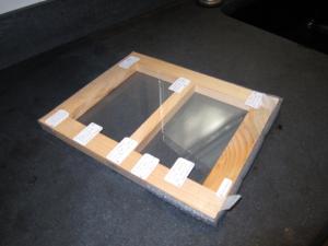 Interior removable storm window sample