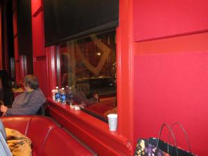 Interior storm window on double-hung original window